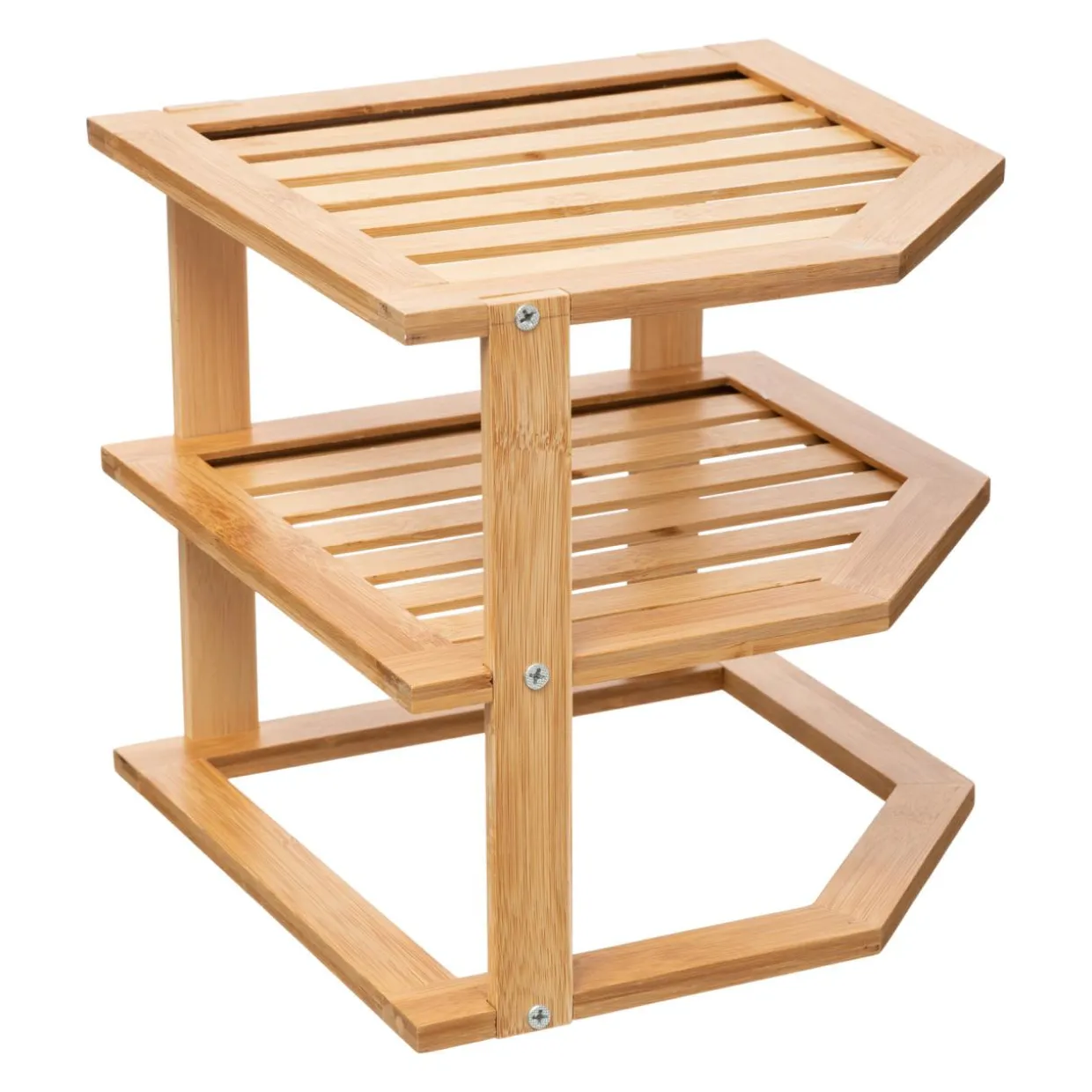 Etagère d'angle (H103 cm) Bambou Naturel