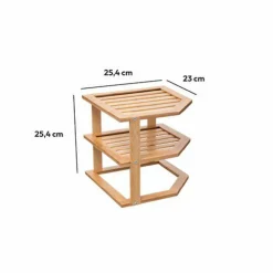 Etagère d'angle (H103 cm) Bambou Naturel
