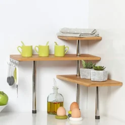 Etagère d'angle (H39 cm) Vahina Naturelle