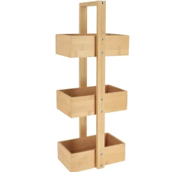Etagère de salle de bain 3 niveaux (H66 cm) Bambou Naturel