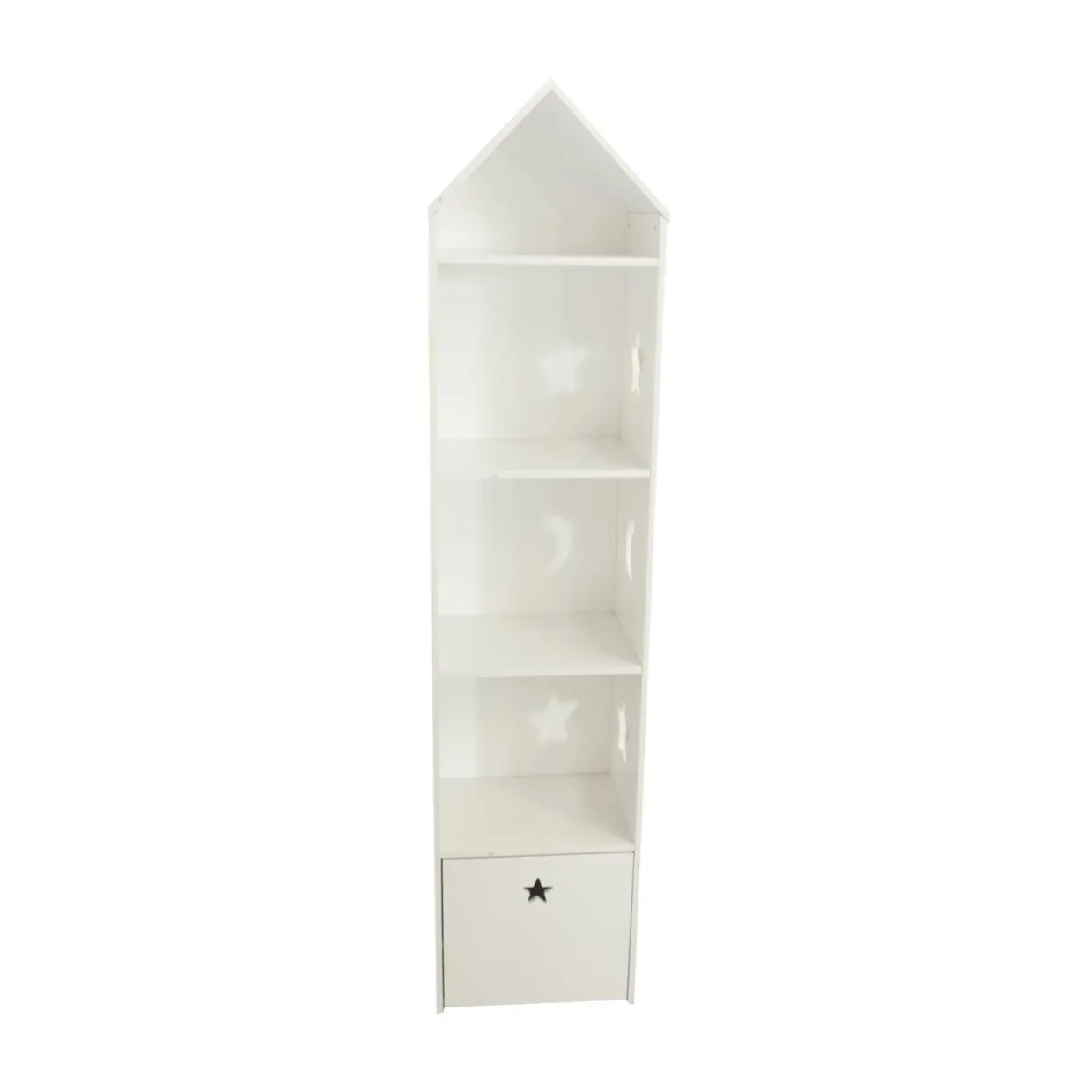 Etagère enfant bois 4 niveaux (H154 cm) Stars Blanc
