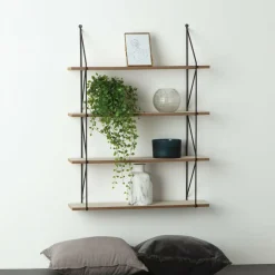 Etagère murale 4 niveaux (60 x H80 cm) Iris Noir