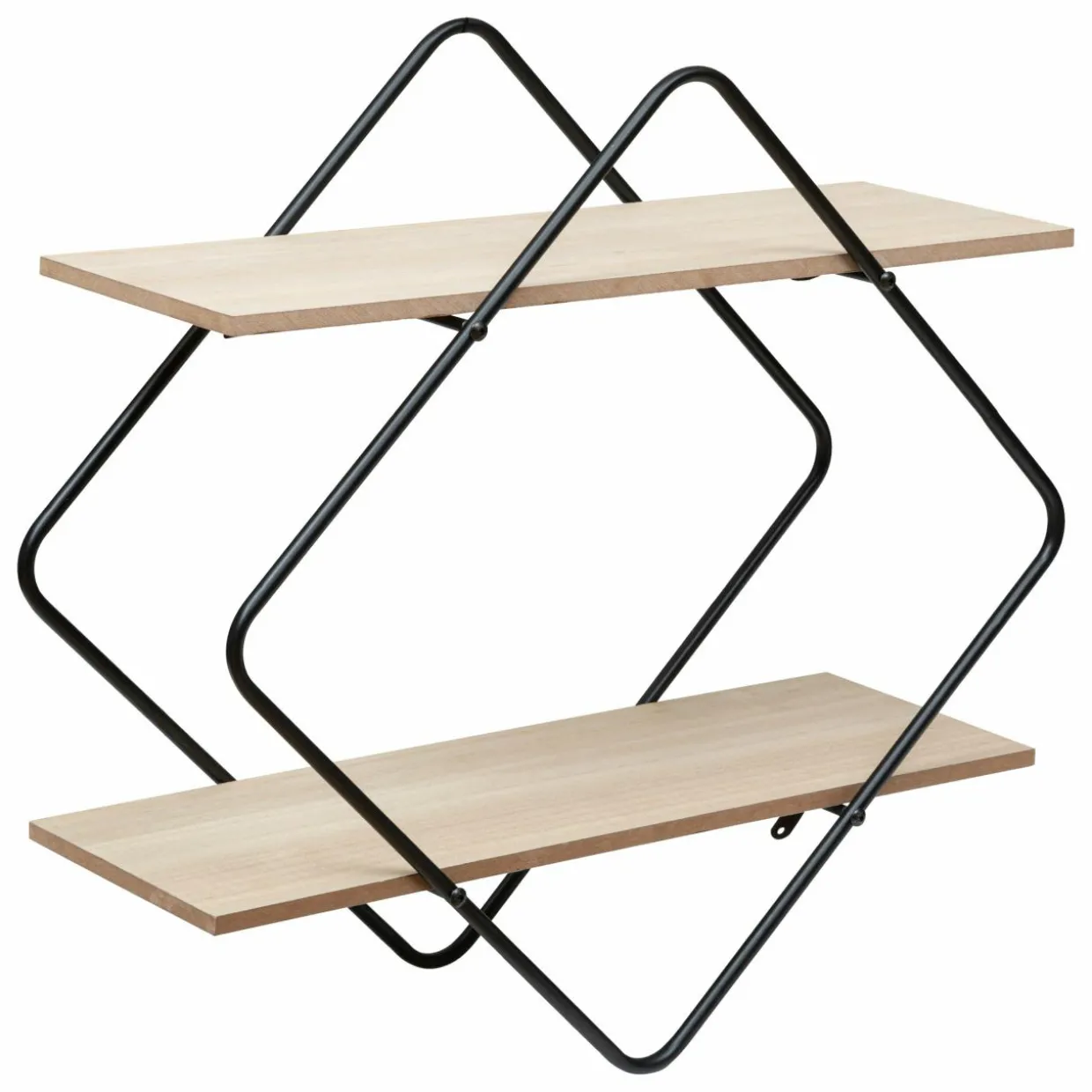 Etagère murale 2 niveaux (H48 cm) Nena Noir