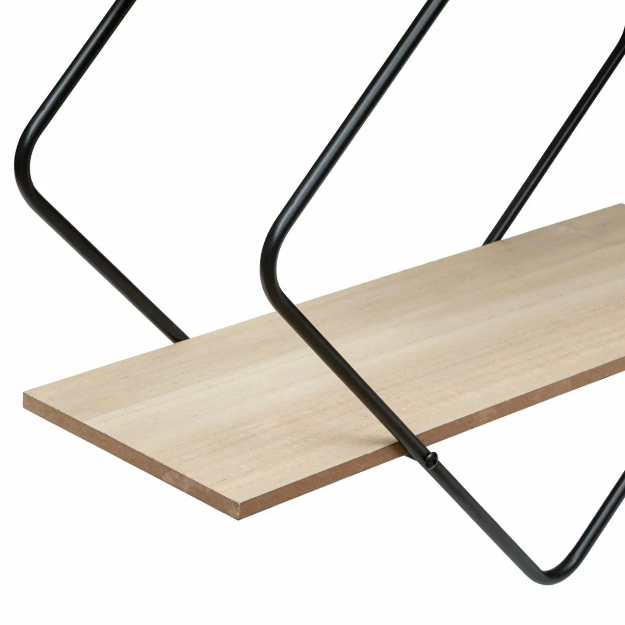 Etagère murale 2 niveaux (H48 cm) Nena Noir