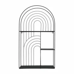 Etagère murale métal 3 plateaux (H70 cm) Tiggy Noir