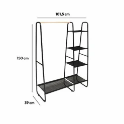 Etagères et portant à vêtements (H150 cm) Artemis Noir