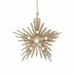 Etoile de Noël à suspendre (H12 cm) Galaxy Or