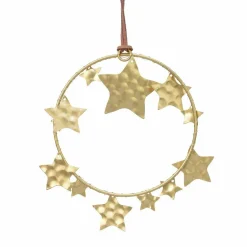 Etoile de Noël à suspendre (D12 cm) Cercle Or