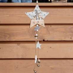 Etoile de Noël à suspendre (H45 cm) Géant Naturel