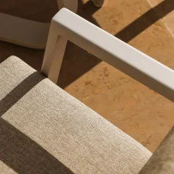 Fauteuil de jardin aluminium Long Beach Blanc cendré