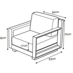 Fauteuil de jardin détente en aluminium Elba Blanc et gris clair