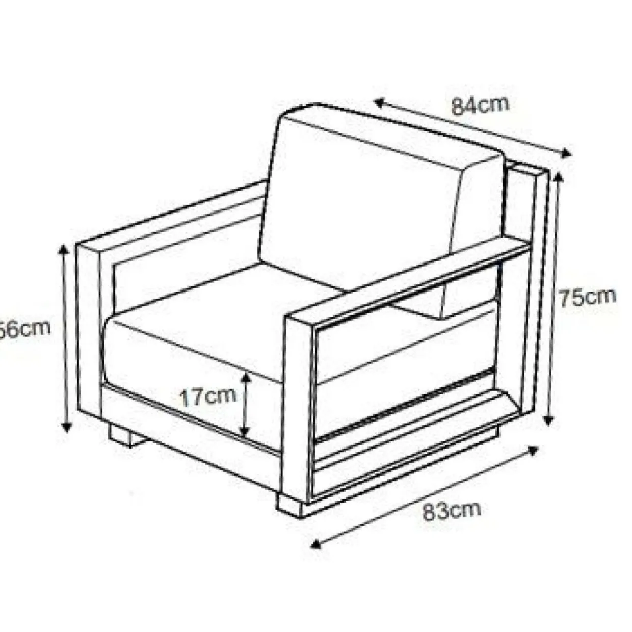 Fauteuil de jardin détente en aluminium Elba Gris anthracite et gris clair