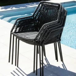 Fauteuil de jardin empilable Seville - Gris