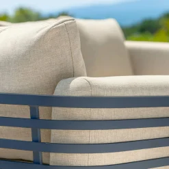 Fauteuil de jardin en aluminium Monte Carlo Gris anthracite et beige