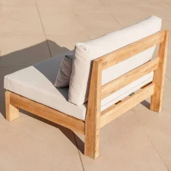 Fauteuil de jardin en bois d'acacia Bornéo Sable
