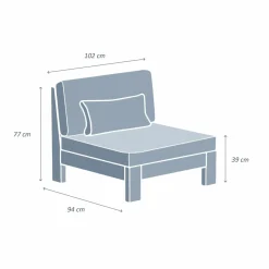 Fauteuil de jardin en bois d'acacia Bornéo Sable
