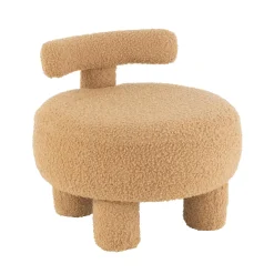 Fauteuil enfant bouclette (H45 cm) Jade Jaune ocre