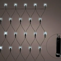Filet lumineux à piles 1,80 m 192 LED Durawise Blanc froid