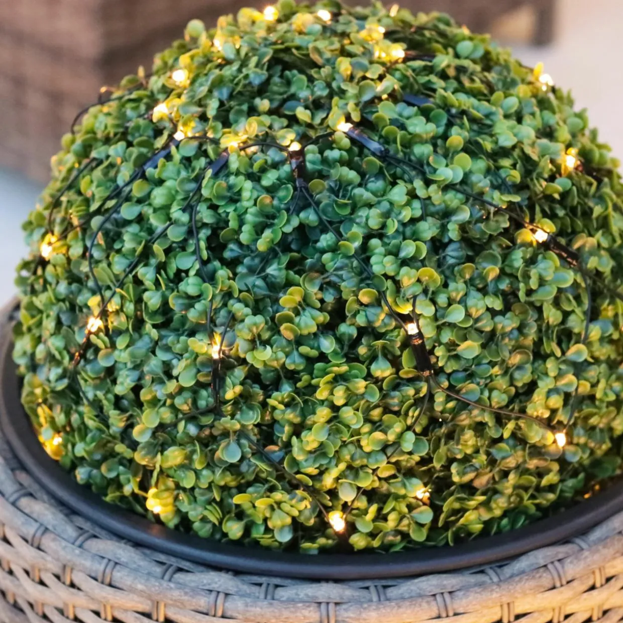 Filet lumineux Durawise à piles D80 cm Blanc chaud 128 LED