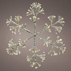 Flocon de Noël lumineux 192 LED (H48 cm) Flash Blanc chaud