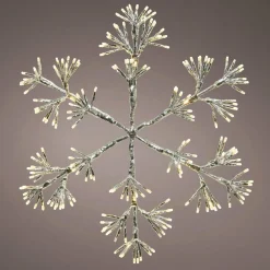 Flocon de Noël lumineux 336 LED (H78 cm) Flash Blanc chaud