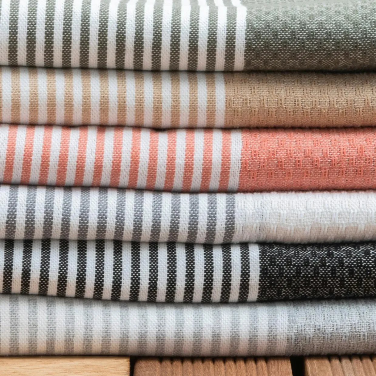 Fouta coton recyclé (100 x 200 cm) Océane Grise