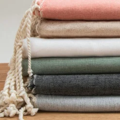 Fouta coton recyclé (100 x 200 cm) Sunshine Noire