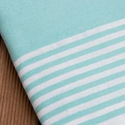 Fouta coton recyclé (200 x 200 cm) Summer Bleu turquoise