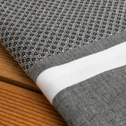 Fouta coton recyclé (100 x 200 cm) Selma Noire