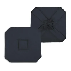 Galette de chaise carrée à rabats (40 x 40 cm) Béa Noir Charbon