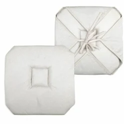 Galette de chaise carrée à rabats (40 x 40 cm) Béa Ecru