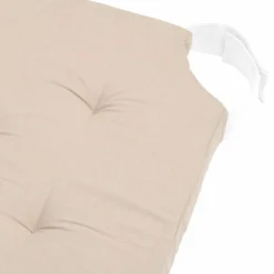 Galette de chaise carrée scratch (38 x 38 cm) Duo Beige