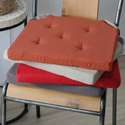 Galette de chaise carrée scratch (38 x 38 cm) Duo Noire