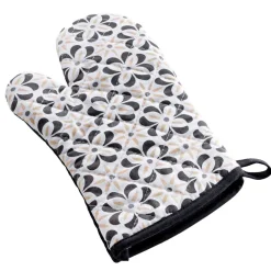 Gant de cuisine ambidextre en coton (30 x 18 cm) Solaris Noir