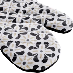 Gant de cuisine ambidextre en coton (30 x 18 cm) Solaris Noir