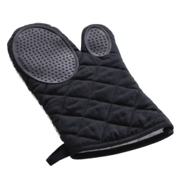 Gant de cuisine ambidextre en coton (30 x 18 cm) Solaris Noir