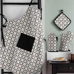 Gant de cuisine coton (24.5 x 14.5 cm) Solaris Noir