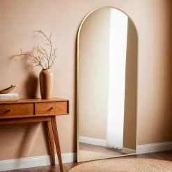 Grand Miroir à poser en métal (H180 cm) Dallas Doré