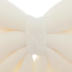 Grand nœud de Noël en laine (H43 cm) Prestige Blanc