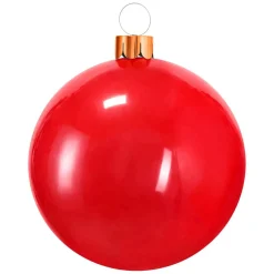 Grande boule de Noël gonflable (D65 cm) Rouge