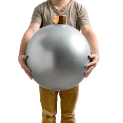 Grande boule de Noël gonflable (D45 cm) Argent