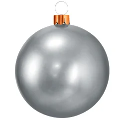 Grande boule de Noël gonflable (D45 cm) Argent