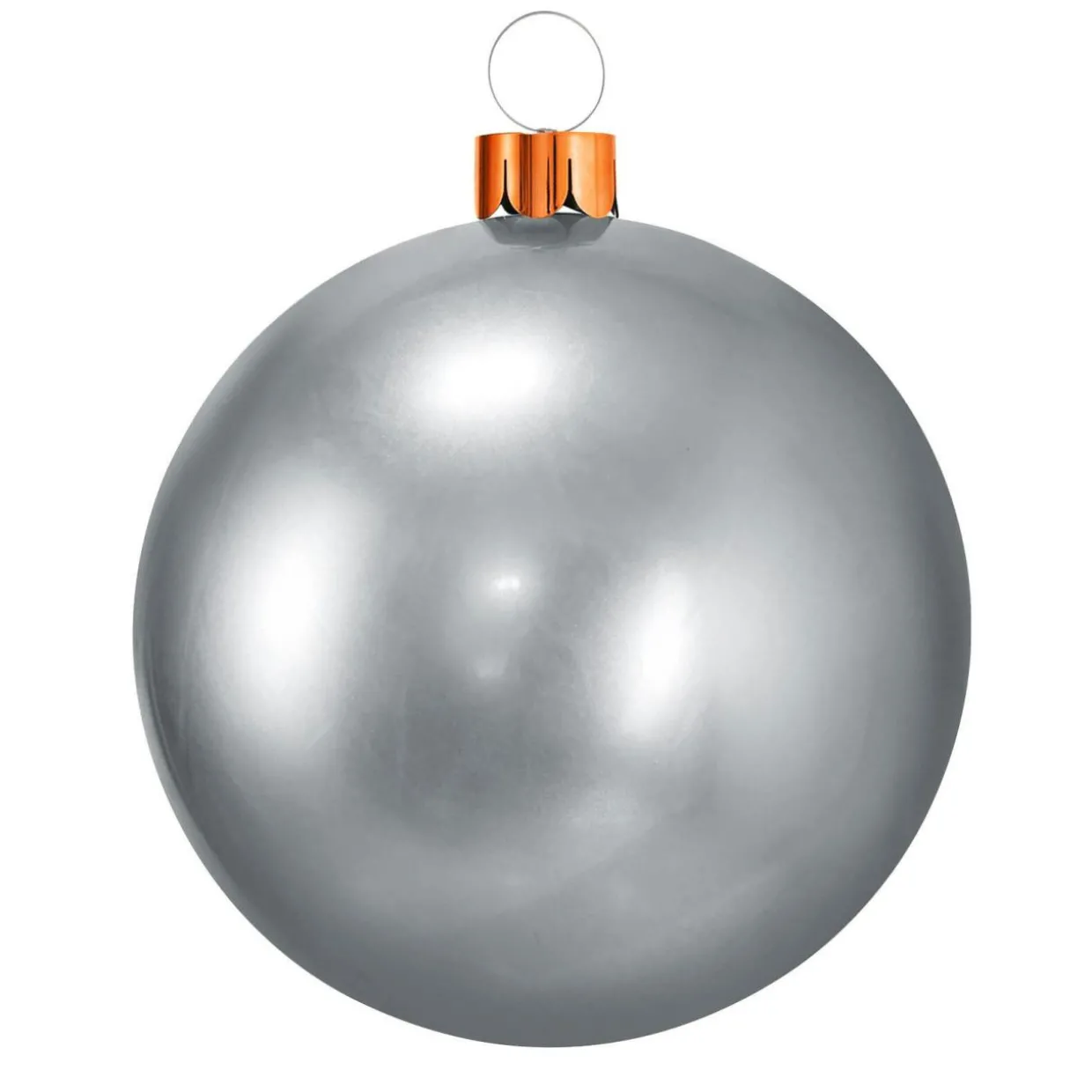 Grande boule de Noël gonflable (D45 cm) Argent