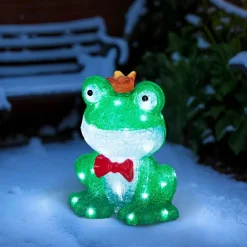 Grenouille lumineuse 40 LED (H28 cm) Albert the King Blanc froid