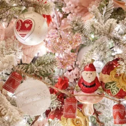 Guirlande déco (1,10 m ) Cloches de Noël Rouge