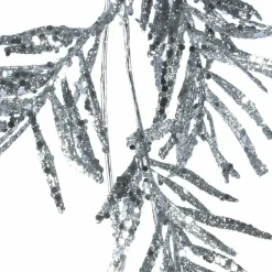 Guirlande de feuille (150 cm) Glacier Argent