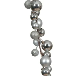 Guirlande de Noël (180 cm) Boules de Noël Argent