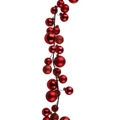 Guirlande de Noël (180 cm) Boules de Noël Rouge