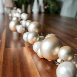 Guirlande de Noël (180 cm) Boules de Noël Perle