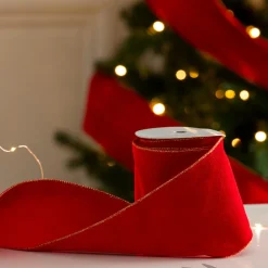 Guirlande de Noël ruban (500 cm) Velours Rouge